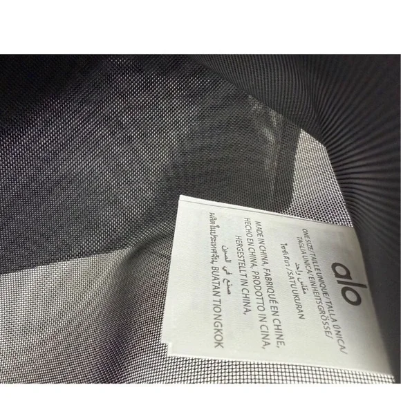 ALO Yoga Black Sheer Mesh Tote - Picture 9 of 9